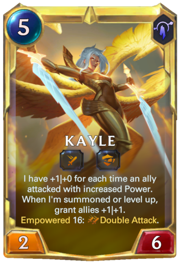 Leveled Kayle Legends Of Runeterra Card RuneterraFire