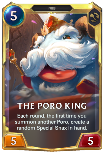 Leveled The Poro King Legends Of Runeterra Card Runeterrafire