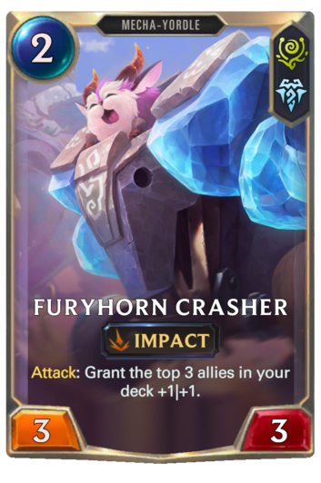 Furyhorn Crasher :: Legends of Runeterra Card :: RuneterraFire