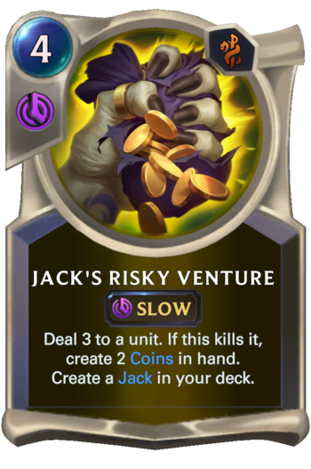 Jack's Risky Venture Card