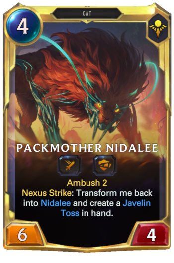 Leveled Packmother Nidalee Card