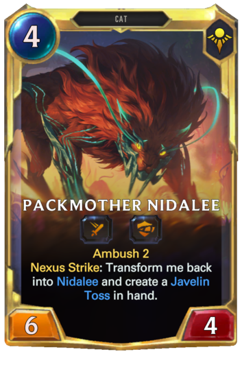 Leveled Packmother Nidalee :: Legends of Runeterra Card :: RuneterraFire