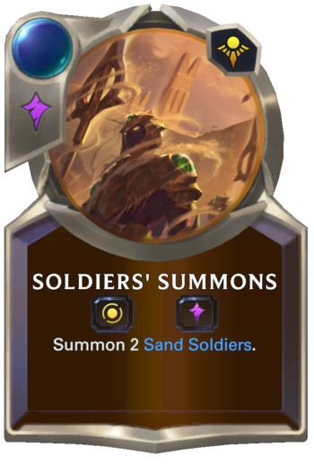 Skill: Soldiers' Summons :: Legends of Runeterra Card :: RuneterraFire