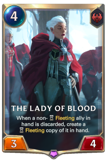 The Lady of Blood :: Legends of Runeterra Card :: RuneterraFire