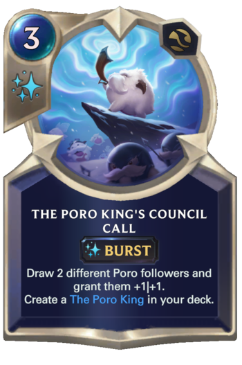 The Poro King's Council Call Card